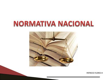 NORMATIVA NACIONAL PATRICIO FLORES H.