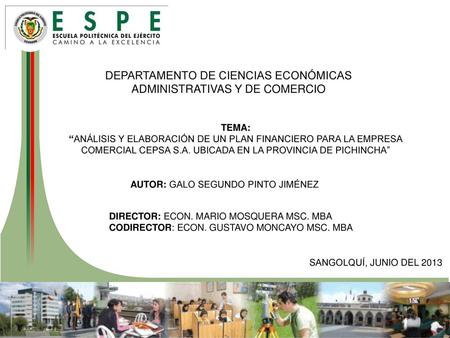 DEPARTAMENTO DE CIENCIAS ECONÓMICAS ADMINISTRATIVAS Y DE COMERCIO