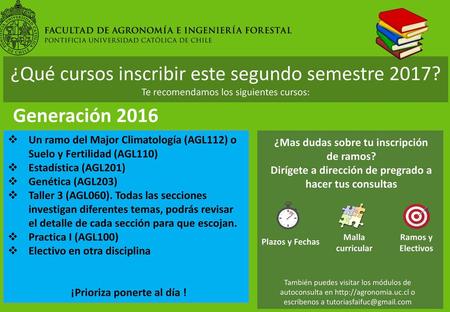 ¿Qué cursos inscribir este segundo semestre 2017?