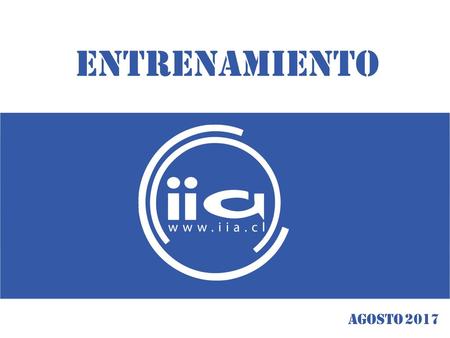 Entrenamiento AGOSTO 2017.