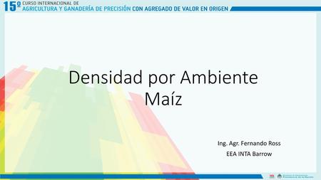Densidad por Ambiente Maíz
