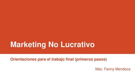Marketing No Lucrativo