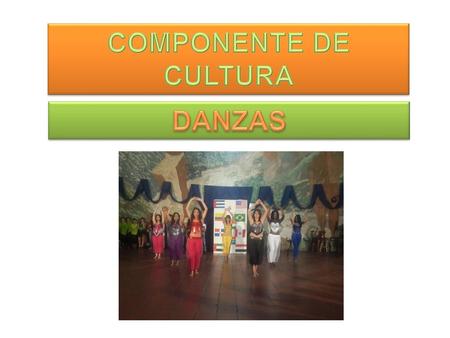 COMPONENTE DE CULTURA DANZAS.