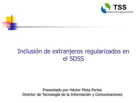 Inclusión de extranjeros regularizados en el SDSS