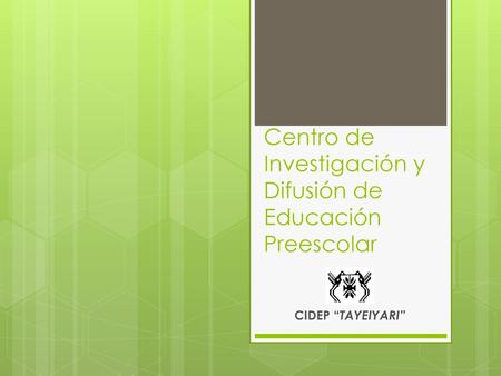 Centro de Investigación y Difusión de Educación Preescolar