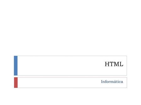 HTML Informática.