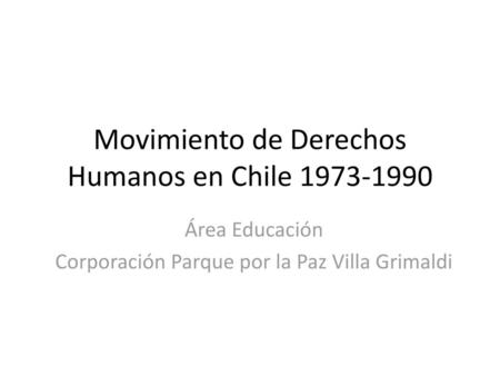 Movimiento de Derechos Humanos en Chile