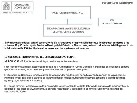 PRESIDENCIA MUNICIPAL PRESIDENTE MUNICIPAL