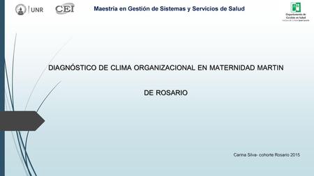 DIAGNÓSTICO DE CLIMA ORGANIZACIONAL EN MATERNIDAD MARTIN DE ROSARIO