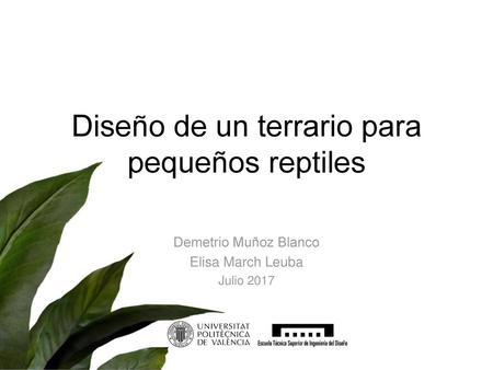 Diseño de un terrario para pequeños reptiles