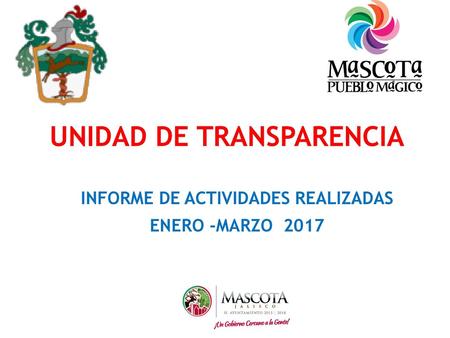 INFORME DE ACTIVIDADES REALIZADAS ENERO -MARZO 2017