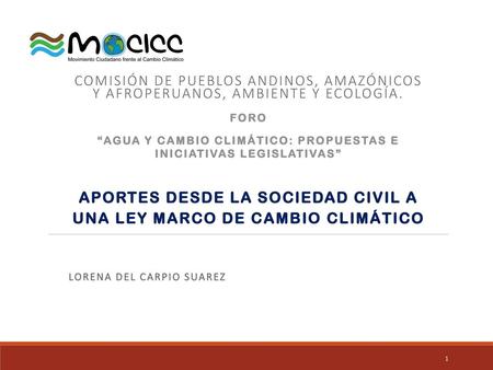 Aportes desde la sociedad civil a una ley marco de cambio climático