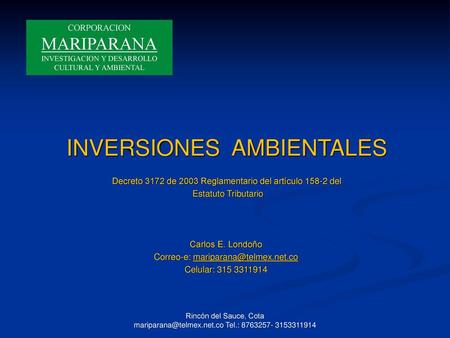 INVERSIONES AMBIENTALES