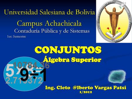 CONJUNTOS Álgebra Superior