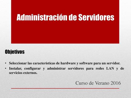 Administración de Servidores