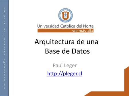 Arquitectura de una Base de Datos