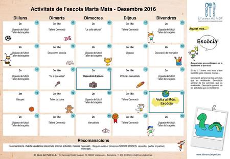 Activitats de l’escola Marta Mata - Desembre 2016