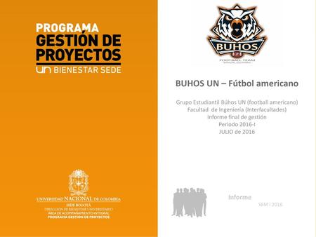 BUHOS UN – Fútbol americano