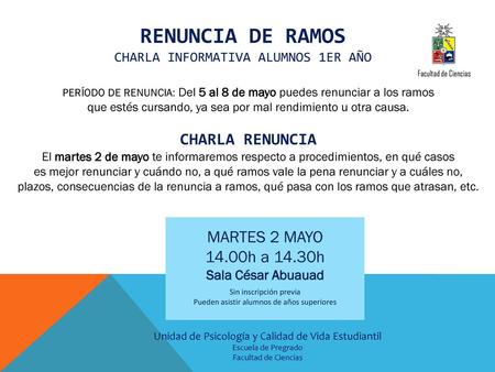 RENUNCIA DE RAMOS CHARLA INFORMATIVa alumnos 1er año