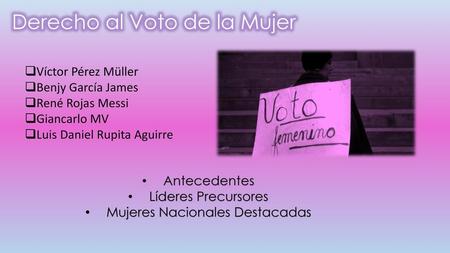 Derecho al Voto de la Mujer