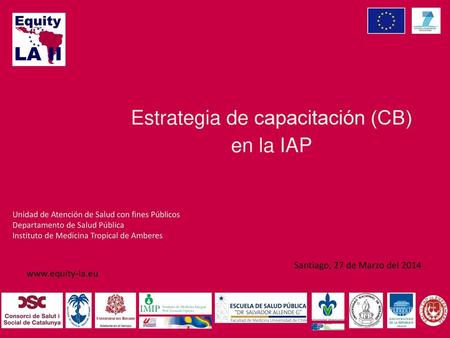 Estrategia de capacitación (CB) en la IAP