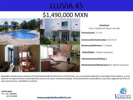 Zona/área: Fracc. Residencial Rincon del Cielo