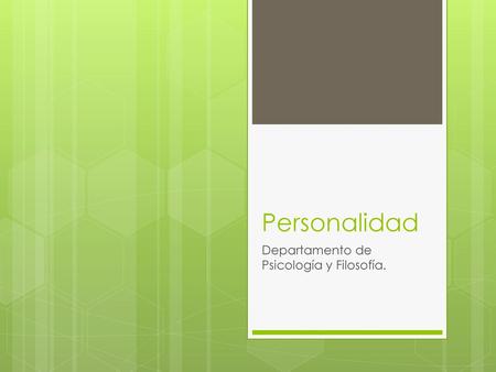 Departamento de Psicología y Filosofía.