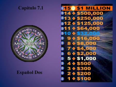 Capítulo 7.1 Español Dos.