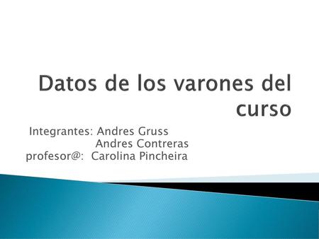 Datos de los varones del curso