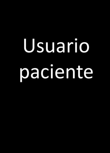 Usuario paciente.