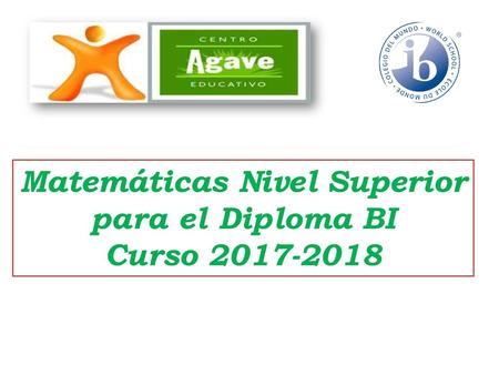 Matemáticas Nivel Superior