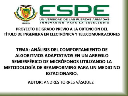 TÍTULO DE INGENIERA EN ELECTRÓNICA Y TELECOMUNICACIONES