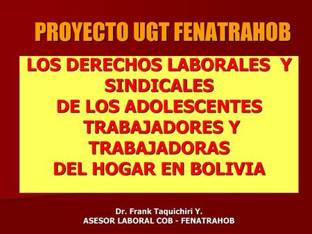 PROYECTO UGT FENATRAHOB