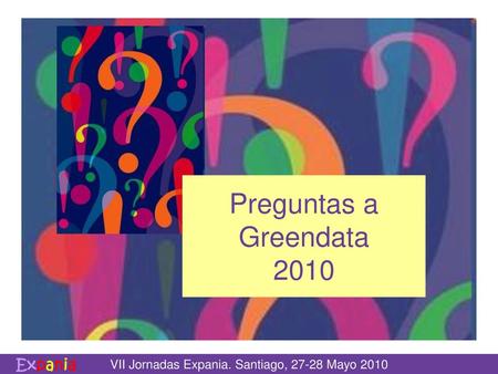 Preguntas a Greendata 2010.