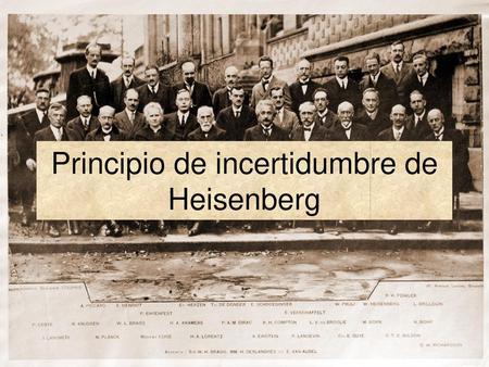 Principio de incertidumbre de Heisenberg