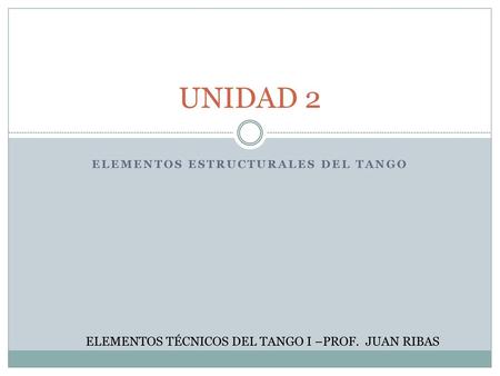 Elementos estructurales del tango