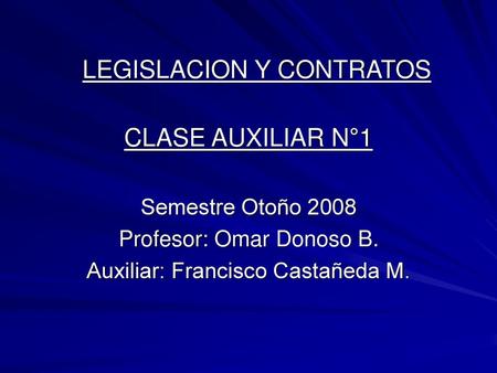 LEGISLACION Y CONTRATOS