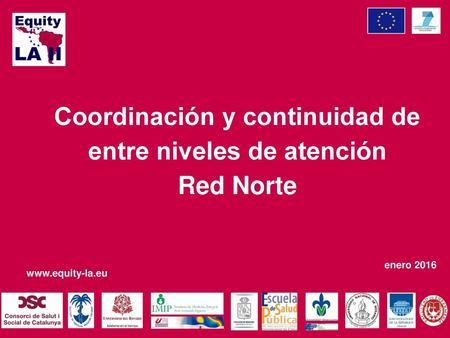 Coordinación y continuidad de entre niveles de atención Red Norte