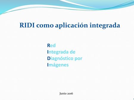 RIDI como aplicación integrada