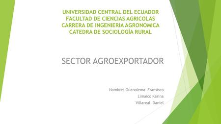 SECTOR AGROEXPORTADOR