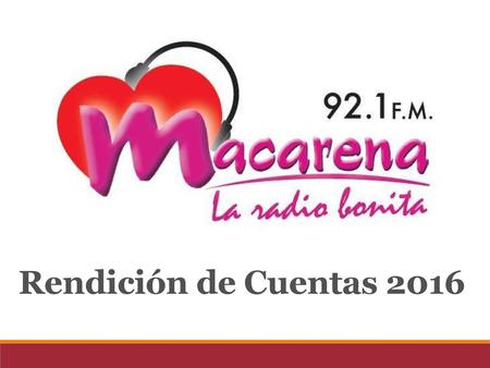 Rendición de Cuentas 2016.