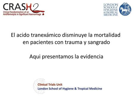 El acido tranexámico disminuye la mortalidad