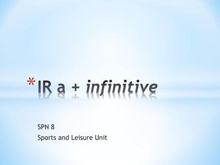 SPN 8 Sports and Leisure Unit