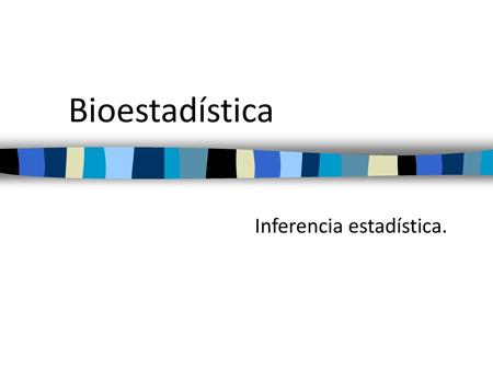 Inferencia estadística.