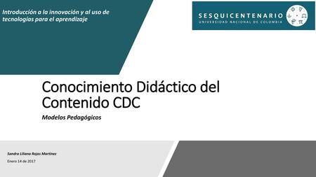 Conocimiento Didáctico del Contenido CDC