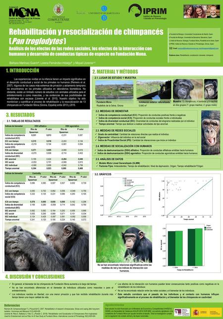 Rehabilitación y resocialización de chimpancés (Pan troglodytes )