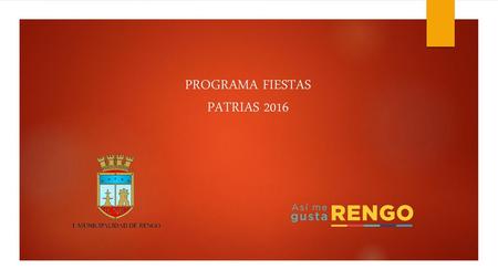PROGRAMA FIESTAS PATRIAS 2016.