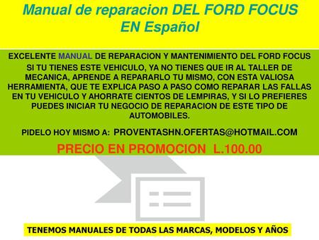 Manual de reparacion DEL FORD FOCUS EN Español