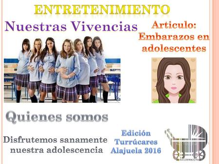 Articulo: Embarazos en adolescentes Disfrutemos sanamente