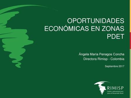 OPORTUNIDADES ECONÓMICAS EN ZONAS pdet
